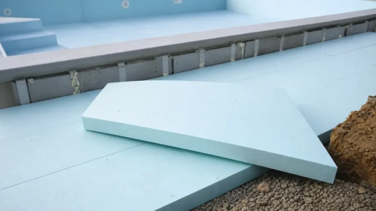 polystyrène extrudé sous piscine