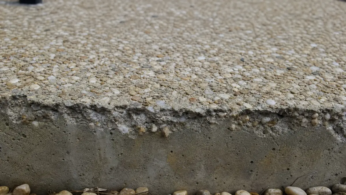 béton désactivé raté