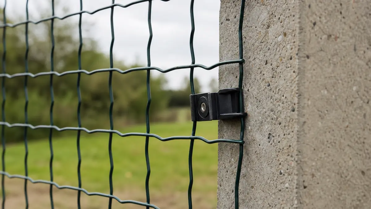 fixer grillage sur poteau beton