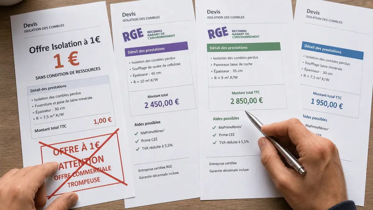 liste entreprise agréée isolation 1 euro
